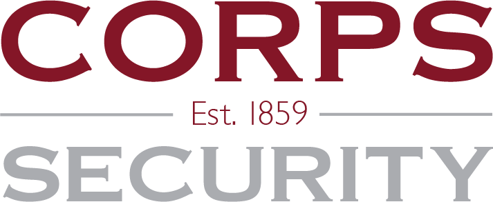 Corps Security logo featuring the words “CORPS SECURITY” with “Est. 1859” displayed between two horizontal lines.